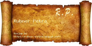 Rubner Petra névjegykártya