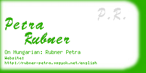 petra rubner business card